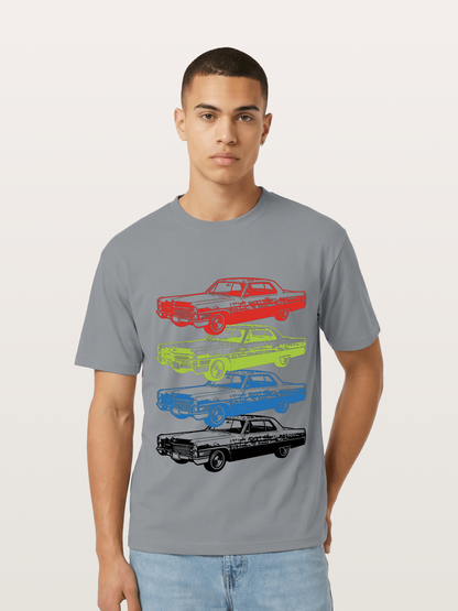 Classic Car Evolution Print Gildan T-shirt