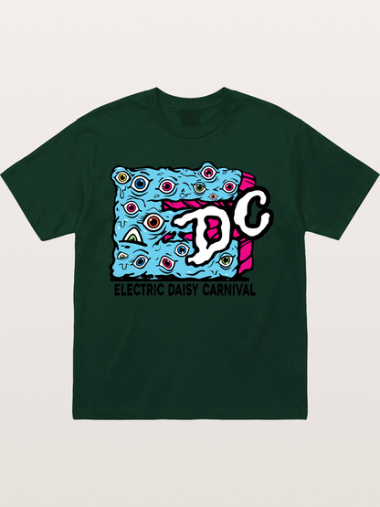 EDC Trippy Eye Daisy Print Gildan T-shirt