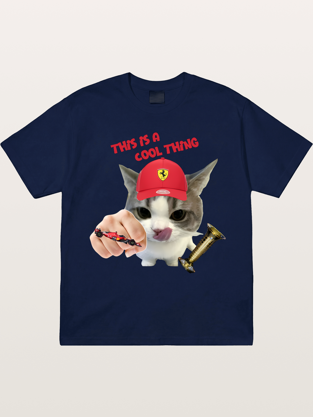 Ferrari Cat F1 Meme Gildan T-shirt