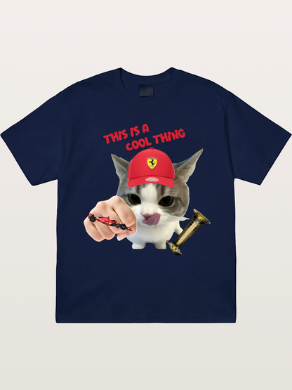 Ferrari Cat F1 Meme Gildan T-shirt