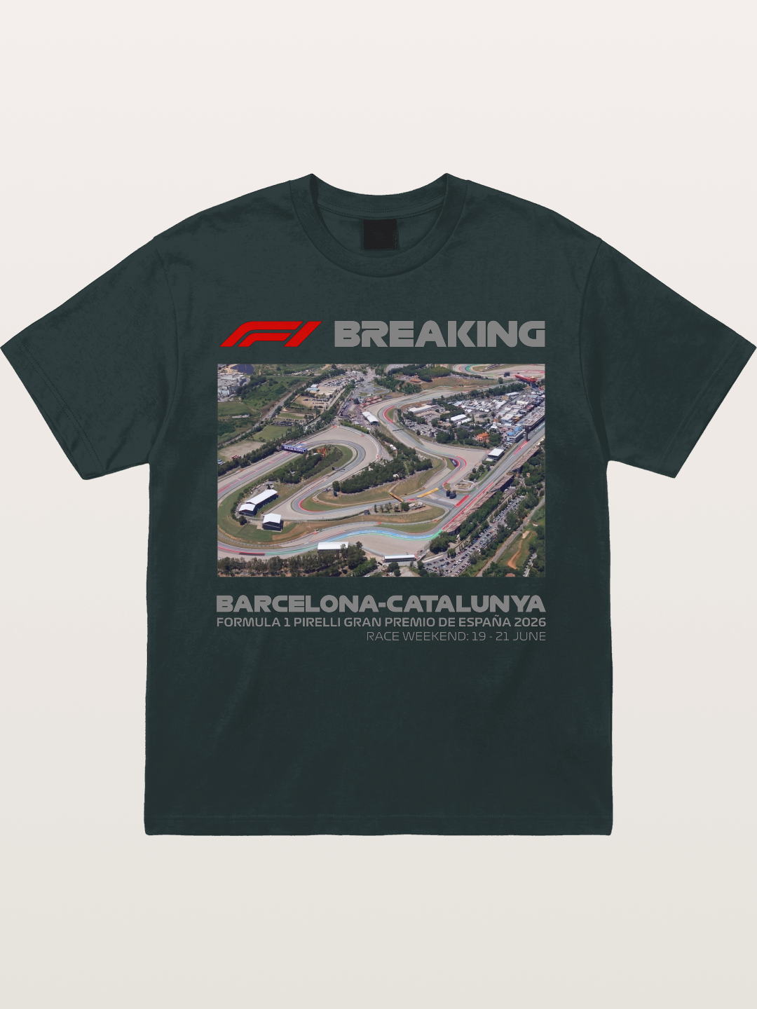Barcelona Catalunya Track Aerial View Gildan T-shirt