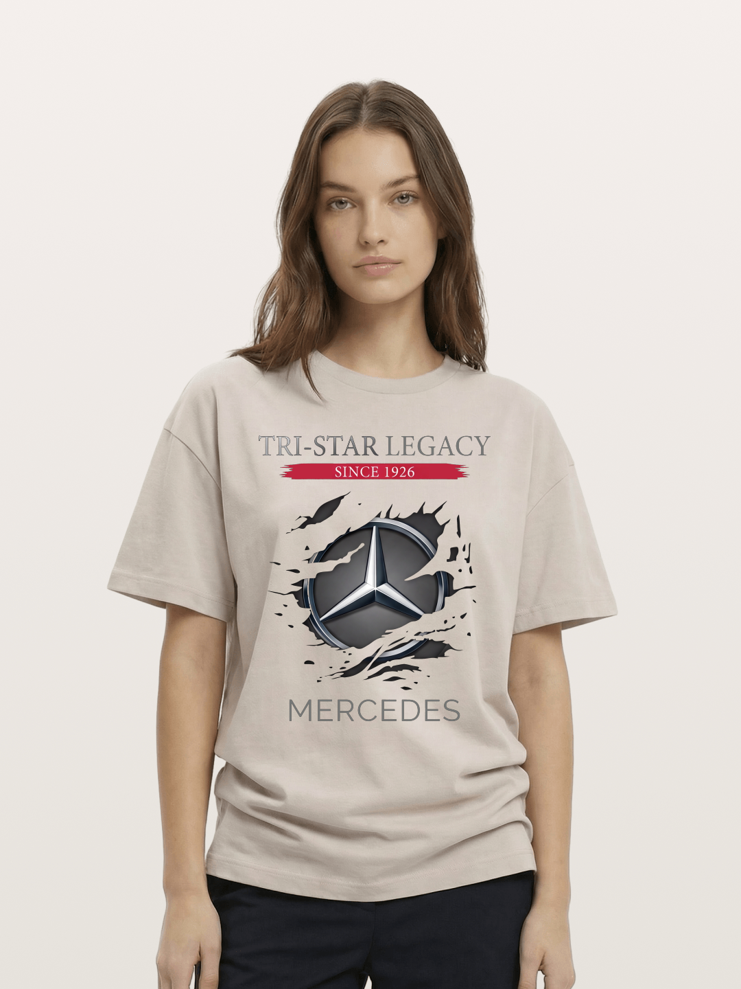 Mercedes 1926 Tear Logo Cotton T-shirt