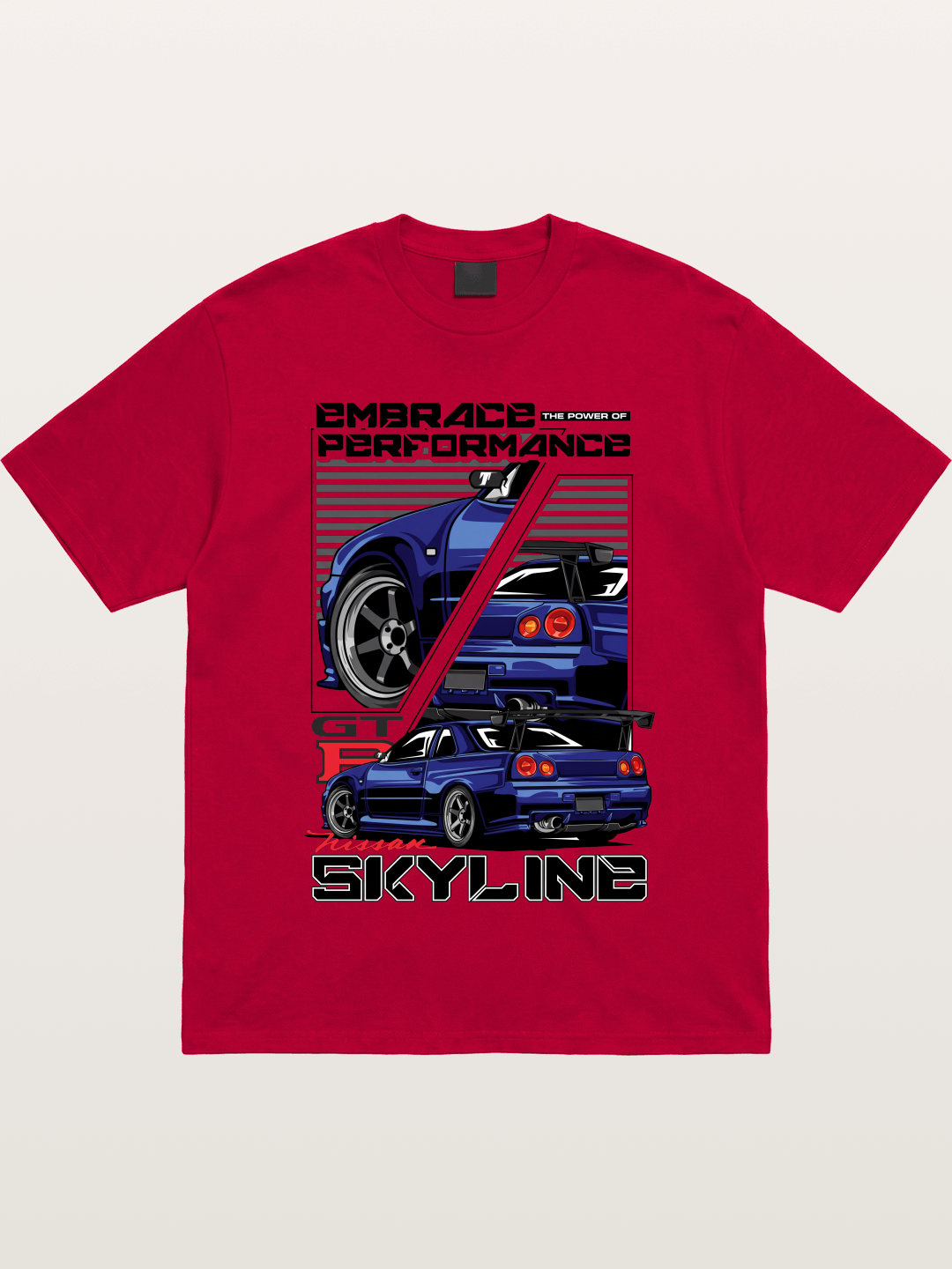 Nissan Skyline GT-R R34 Split View Gildan T-shirt