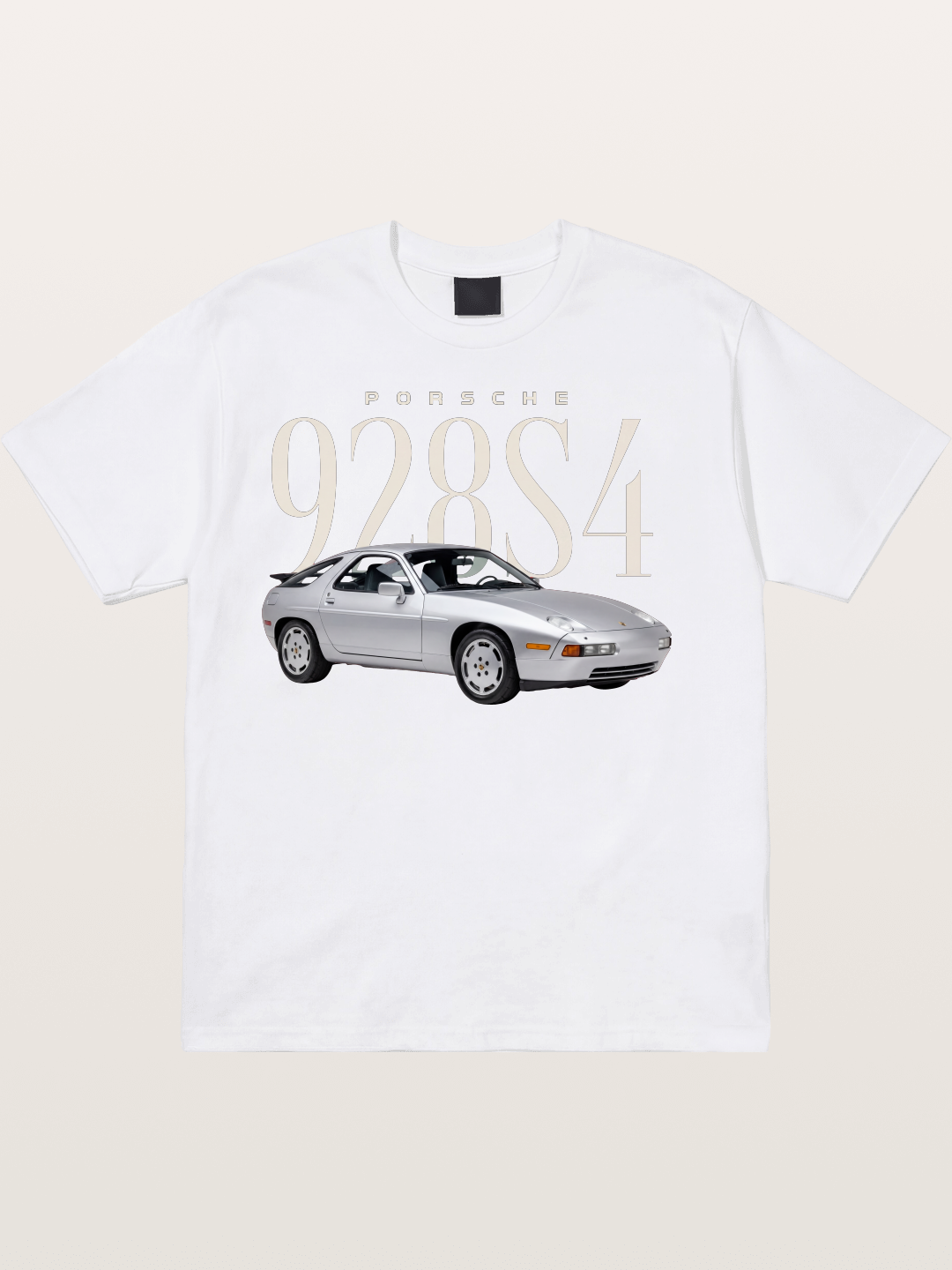 Porsche 928 S4 Silver Coupe Cotton T-shirt