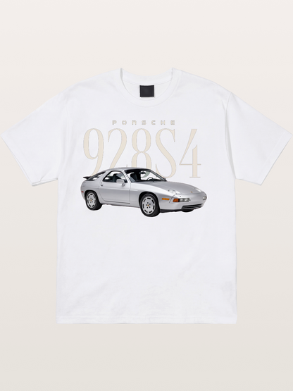 Porsche 928 S4 Silver Coupe Cotton T-shirt