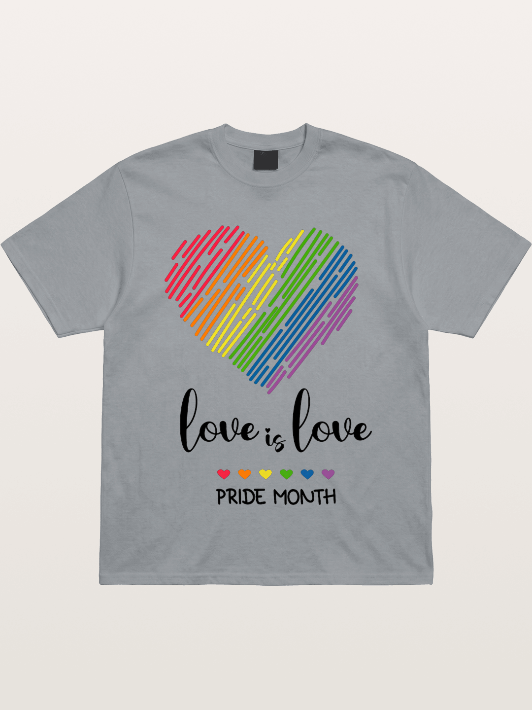 Pride Month Rainbow Heart Gildan T-shirt