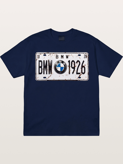 Vintage BMW License Plate Decor Gildan T-shirt