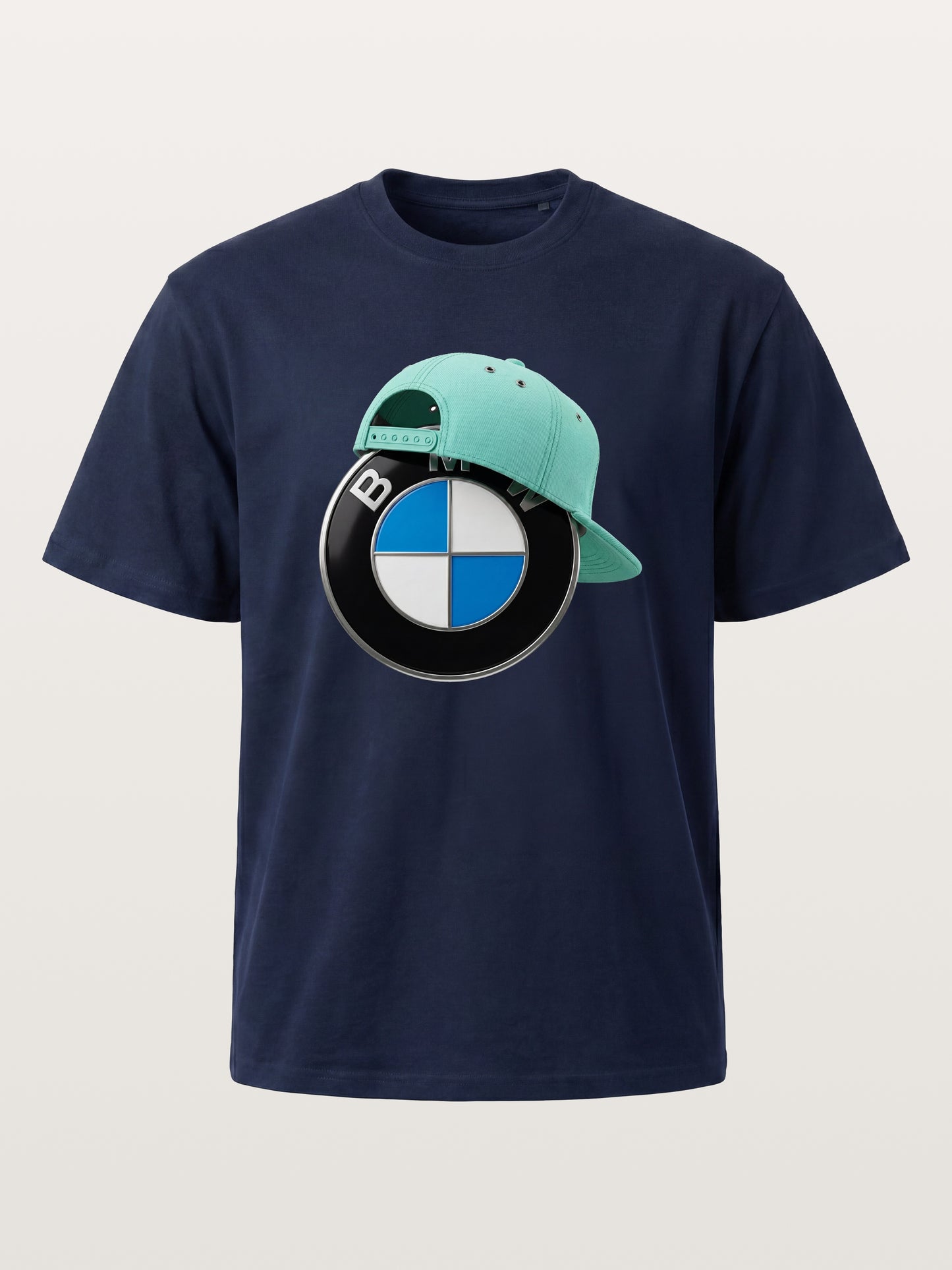 BMW Logo & Tiffany Cap Art Cotton T-shirt