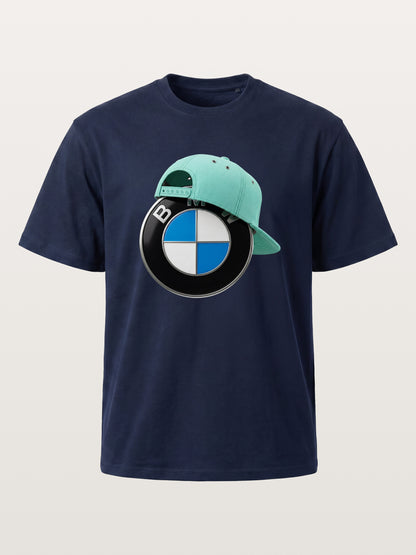 BMW Logo & Tiffany Cap Art Cotton T-shirt
