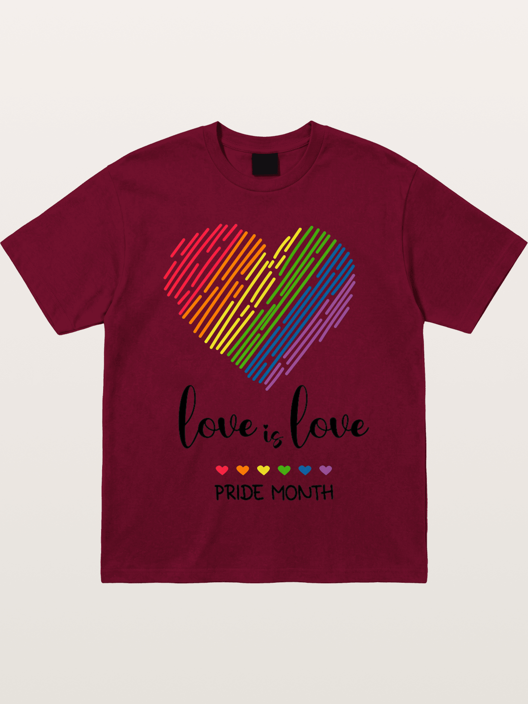 Pride Month Rainbow Heart Gildan T-shirt