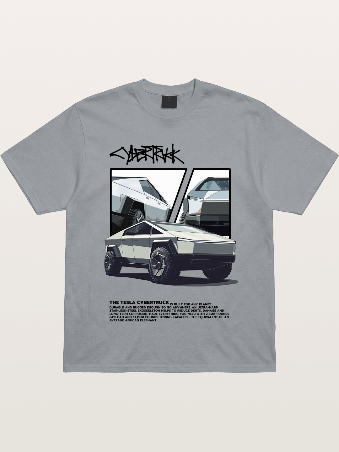 Tesla Cybertruck Poster Gildan T-shirt