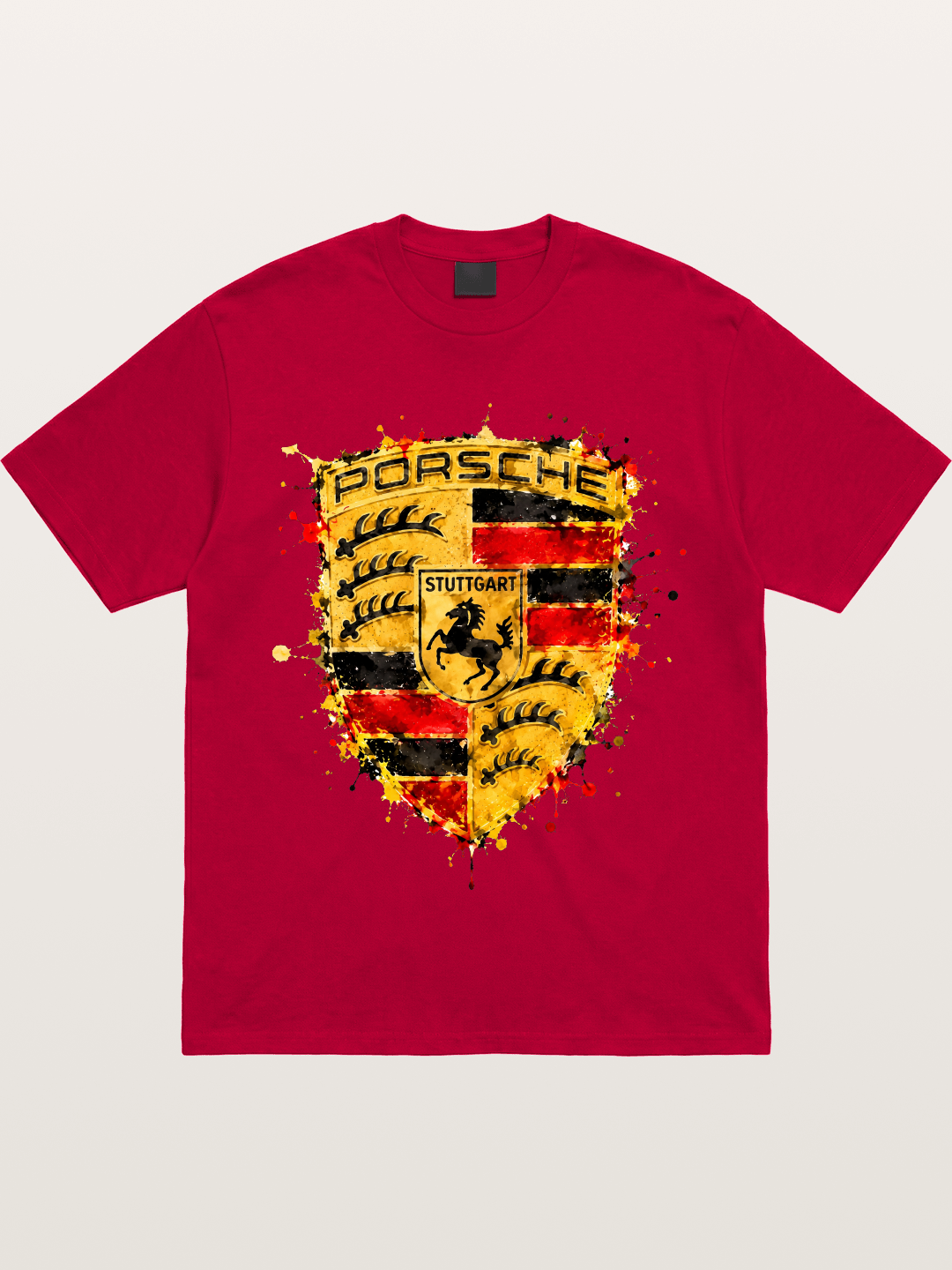 Porsche Splash Crest Design Gildan T-shirt