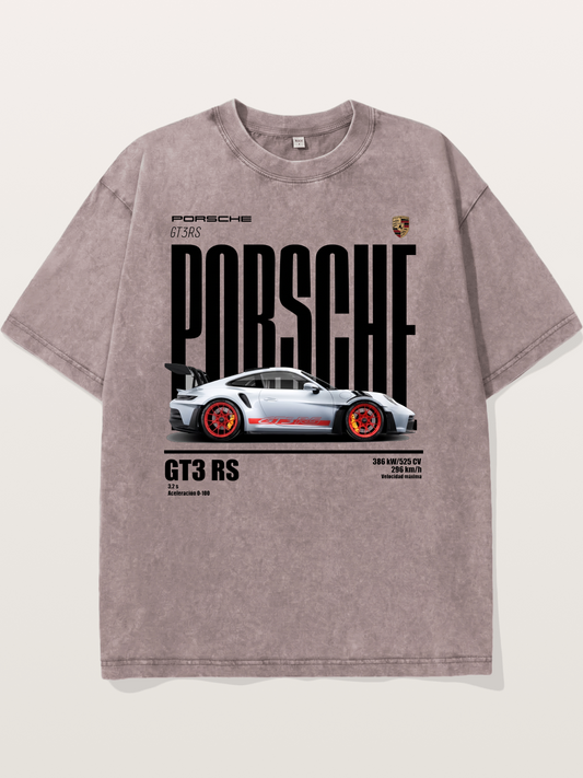 Porsche 911 GT3RS Widebody Sports Car Washed T-shirt