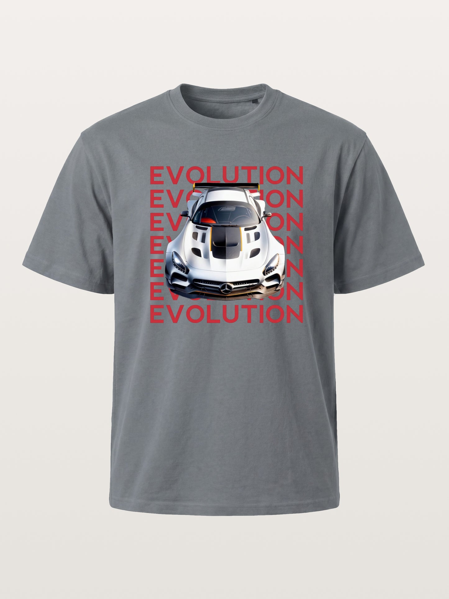 AMG GT Race Car Evolution Repeat Text Cotton T-shirt