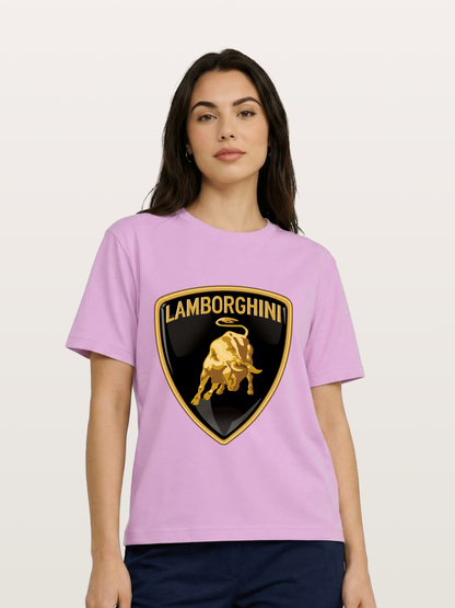 Lamborghini Gold Bull Shield Emblem Gildan T-shirt