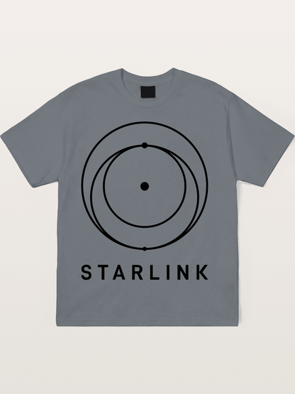 Starlink Orbit Minimal Logo Cotton T-shirt