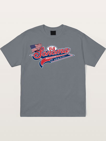 Sonoma Raceway 1968 Vintage Script Cotton T-shirt