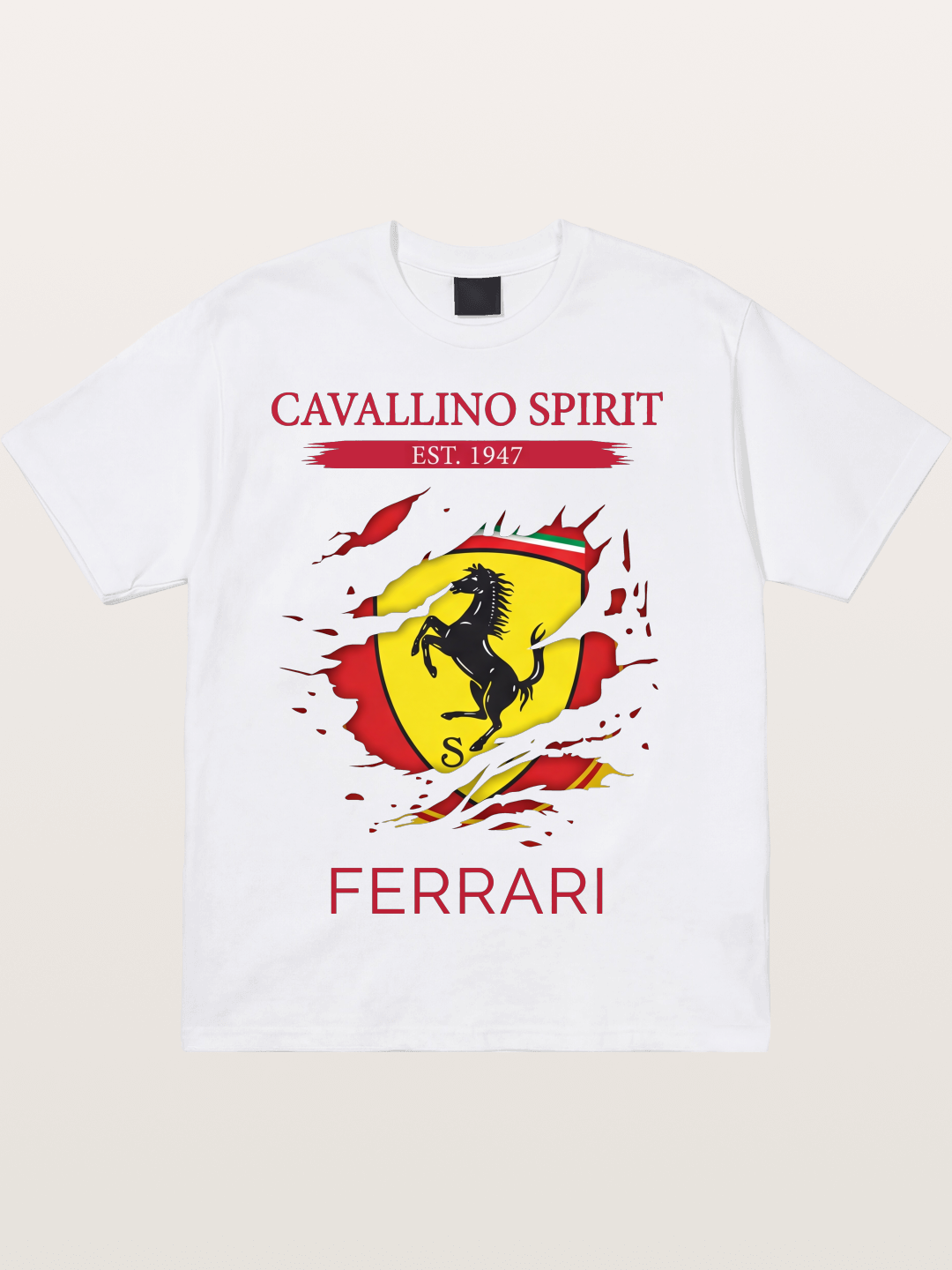 Ferrari 1947 Tear Logo Cotton T-shirt