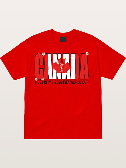 Canada 2026 World Cup Typography Cotton T-shirt