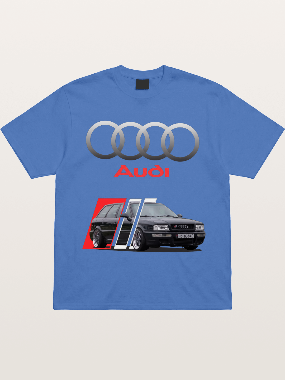 Audi Retro Car Split Design Gildan T-shirt