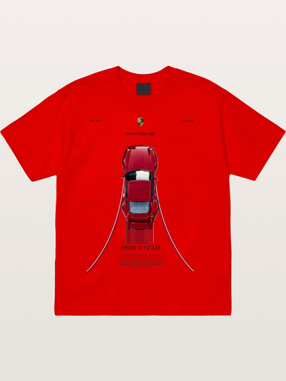 Porsche 911 GT3 RS Top View Cotton T-shirt