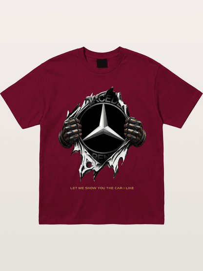 Mercedes Star Crest Tear Through Gildan T-shirt