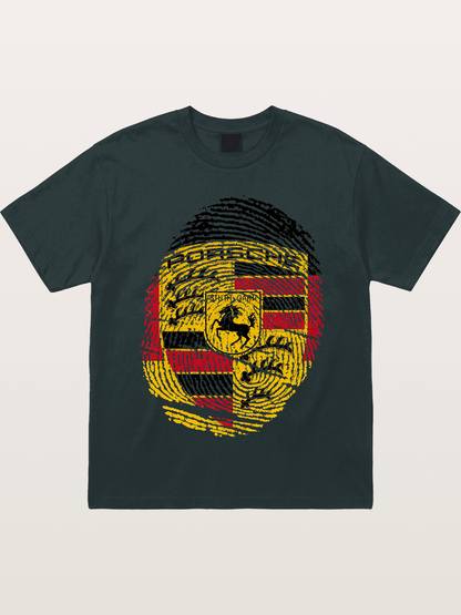 Porsche Crest Fingerprint Gildan T-shirt