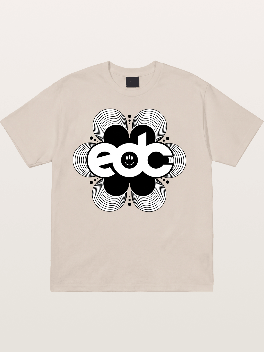 EDC Wavy Daisy Logo Design Cotton T-shirt