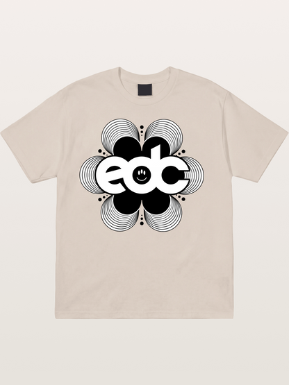 EDC Wavy Daisy Logo Design Cotton T-shirt