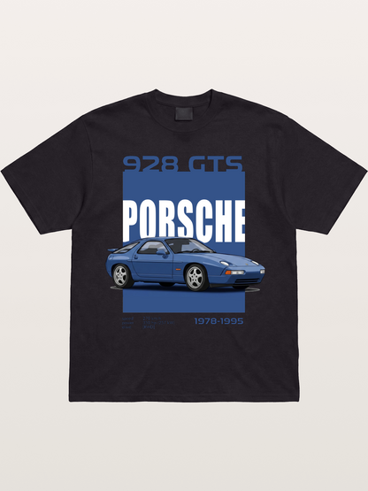 Porsche 928 GTS Blue Classic Gildan T-shirt