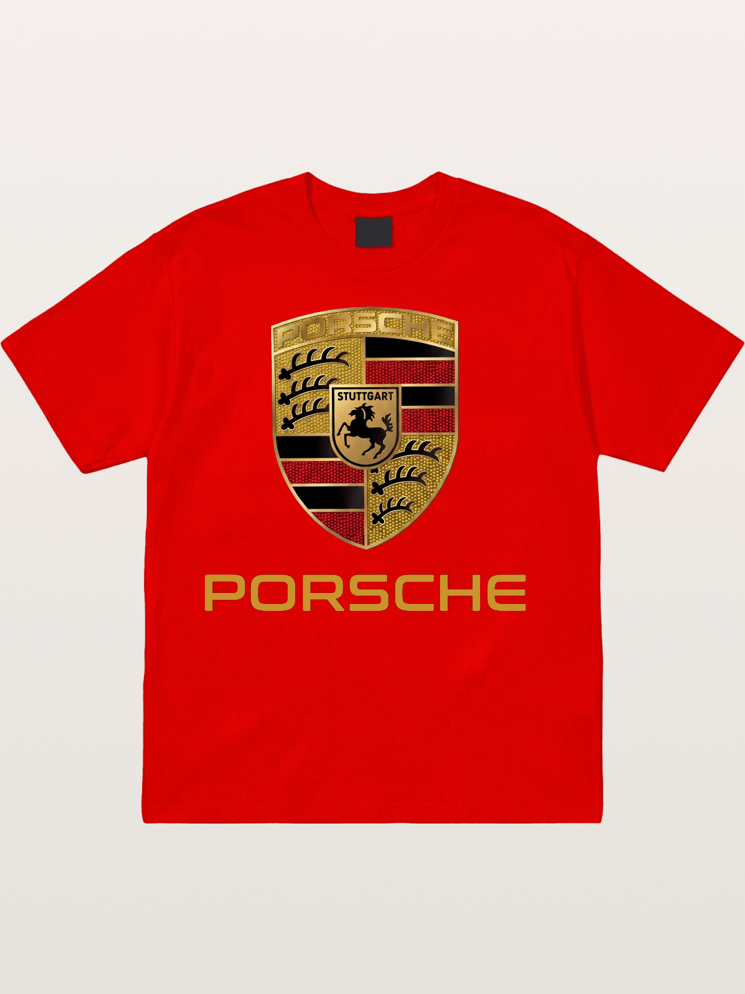 Porsche Golden Emblem Cotton T-shirt
