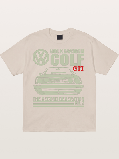 Volkswagen Golf MK2 Outline Cotton T-shirt