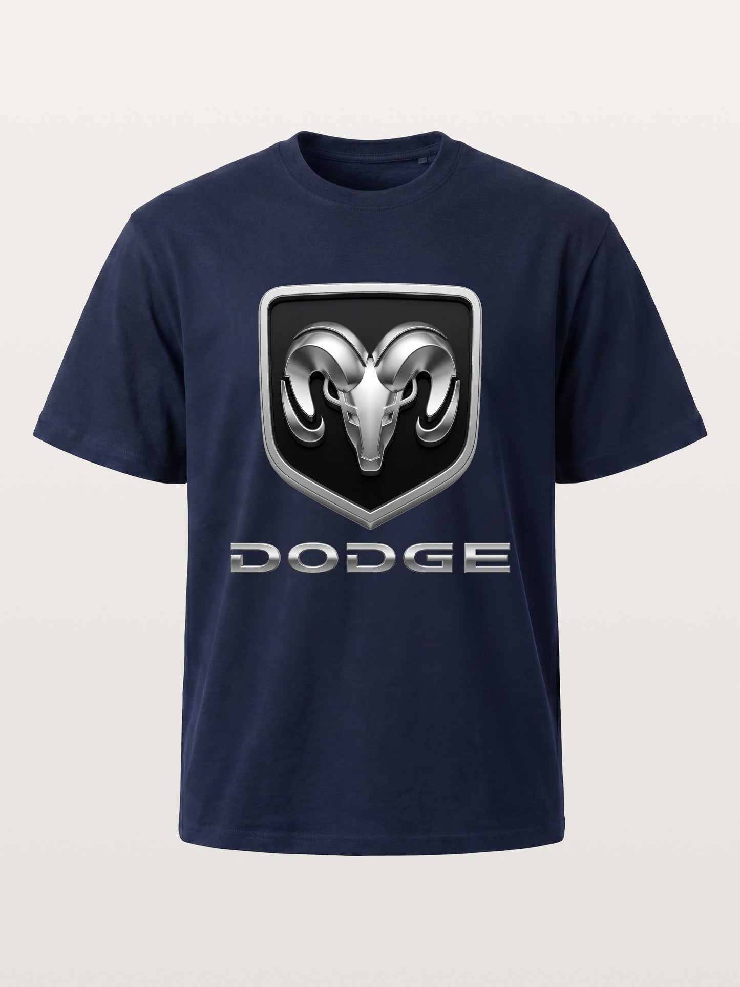 Silver Ram Shield Emblem Cotton T-shirt