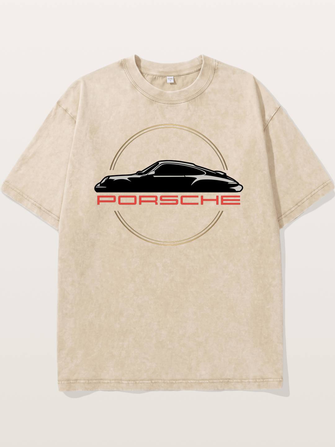 Porsche Silhouette Logo Art Washed T-shirt