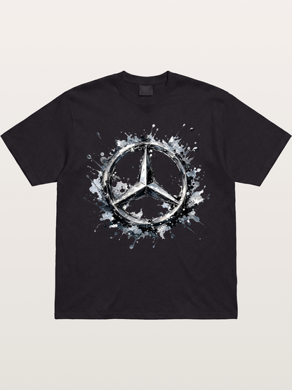Mercedes Ink Wash Logo Art Gildan T-shirt