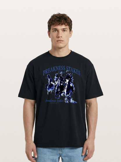 Preakness Stakes Watercolor Print Cotton T-shirt