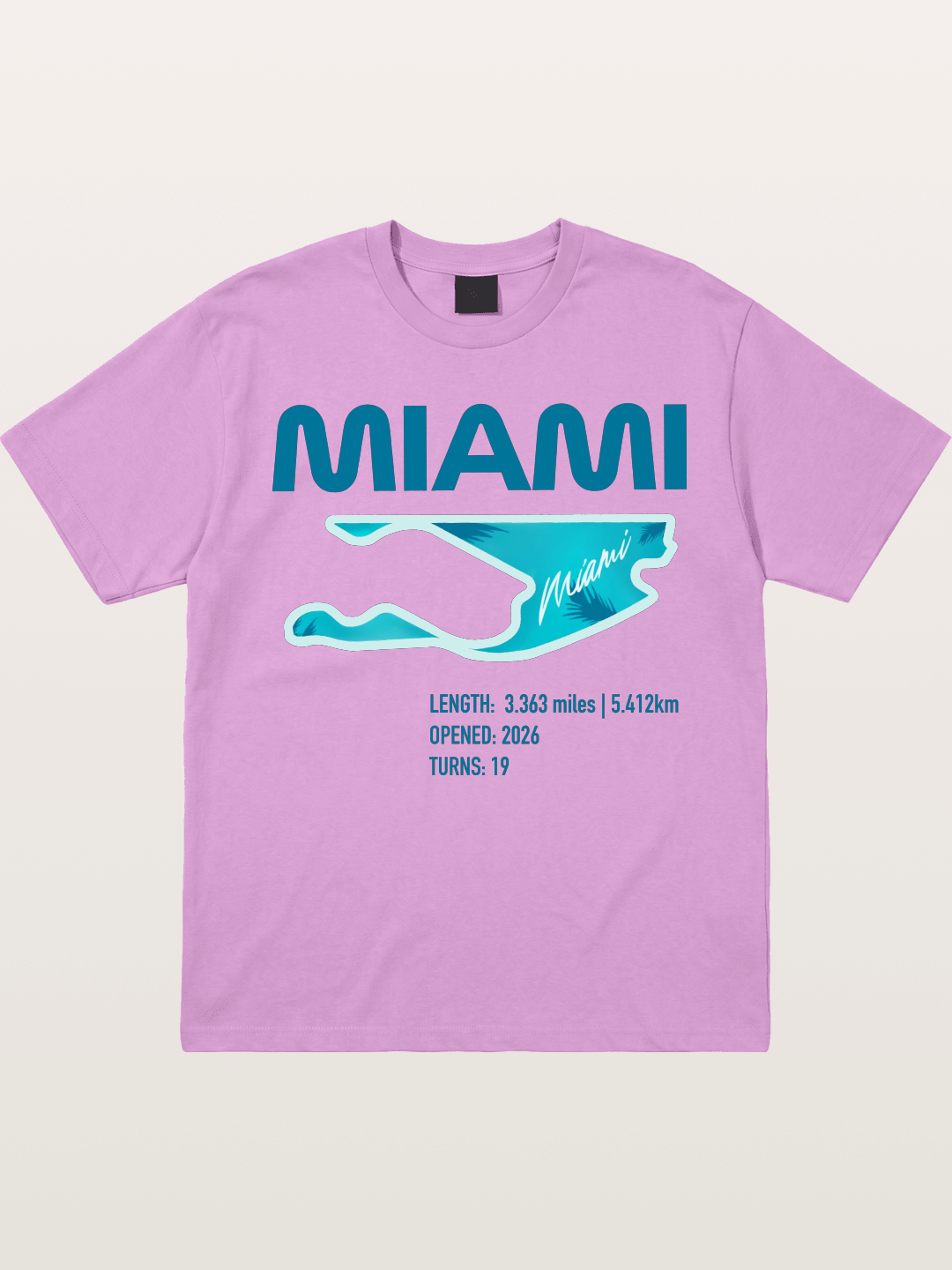Miami F1 Circuit Map 2026 Gildan T-shirt