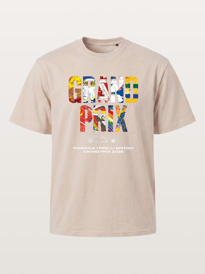 2026 British Grand Prix Multi-Flag Typography Cotton T-shirt