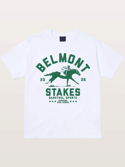 Belmont Stakes Horse Rider Silhouette Gildan T-shirt