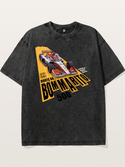 USAF Route66 Race Poster Washed T-shirt