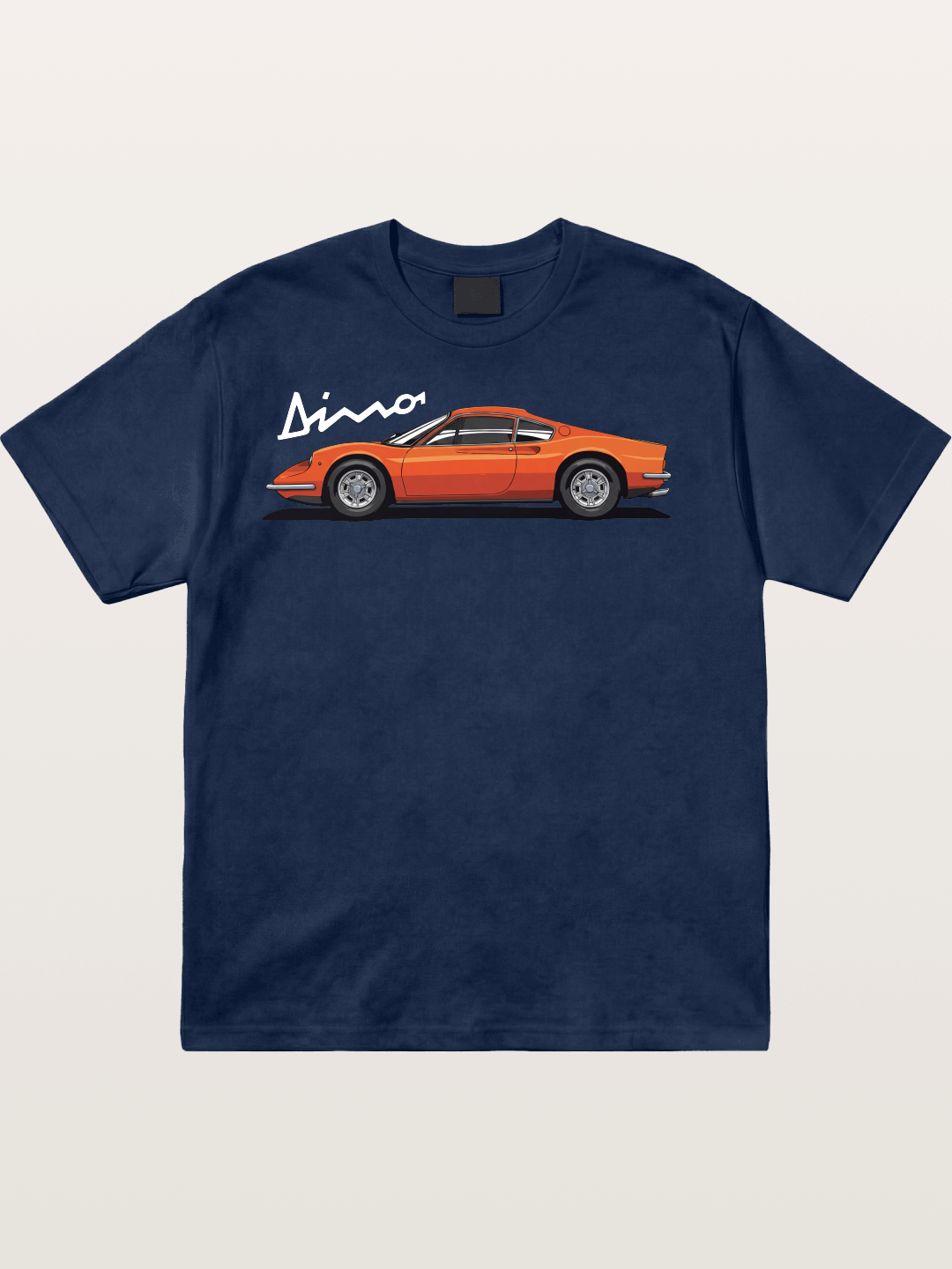 Vintage Orange Sports Car Side Cotton T-shirt
