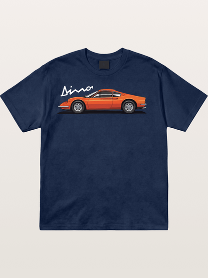 Vintage Orange Sports Car Side Cotton T-shirt