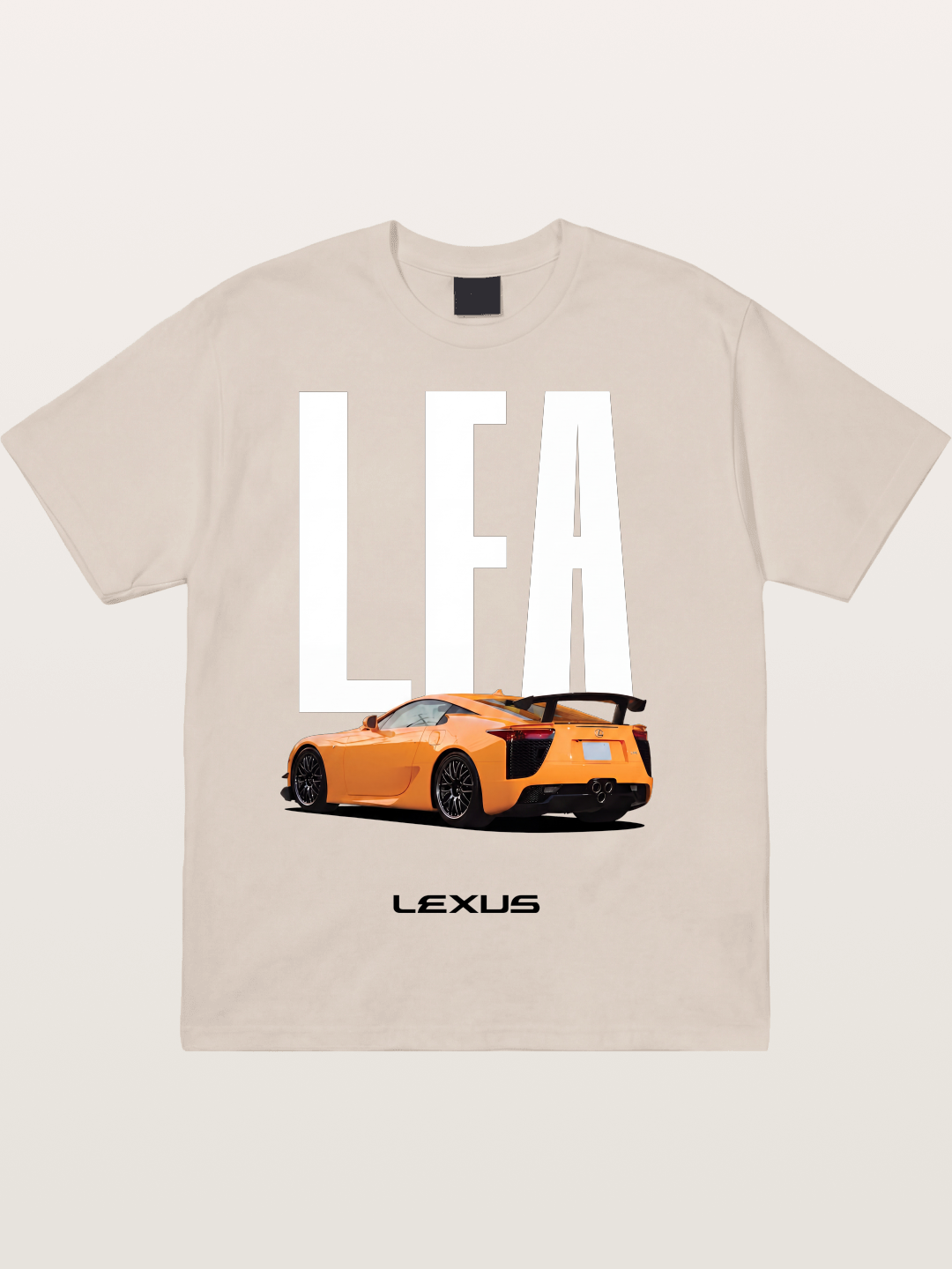 Orange Lexus LFA Rear Print Cotton T-shirt