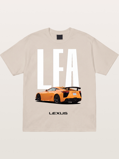 Orange Lexus LFA Rear Print Cotton T-shirt