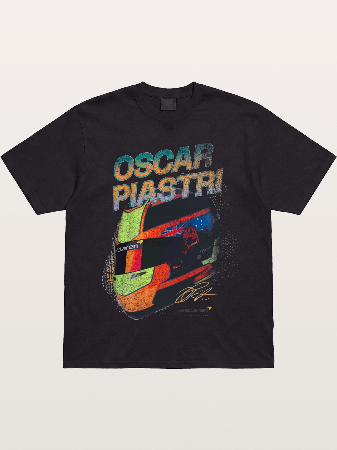 Oscar Piastri McLaren Helmet Gildan T-shirt
