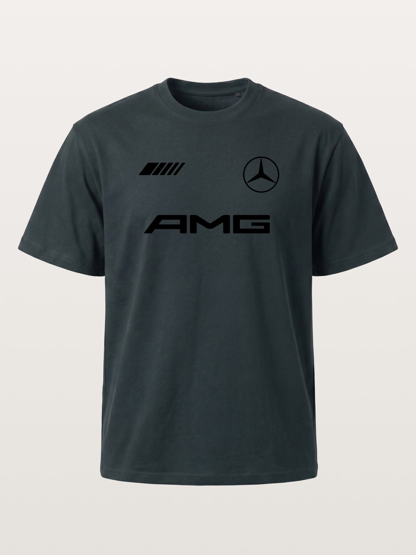 Bold Black AMG With Three Strip Mark Gildan T-shirt