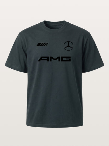Bold Black AMG With Three Strip Mark Gildan T-shirt