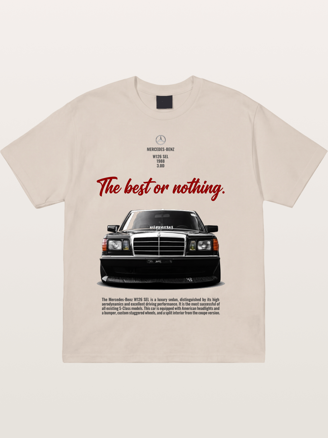 Mercedes W126 SEL Retro Cotton T-shirt