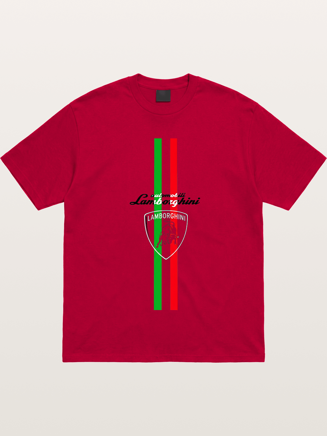Italian Flag Lamborghini Print Gildan T-shirt