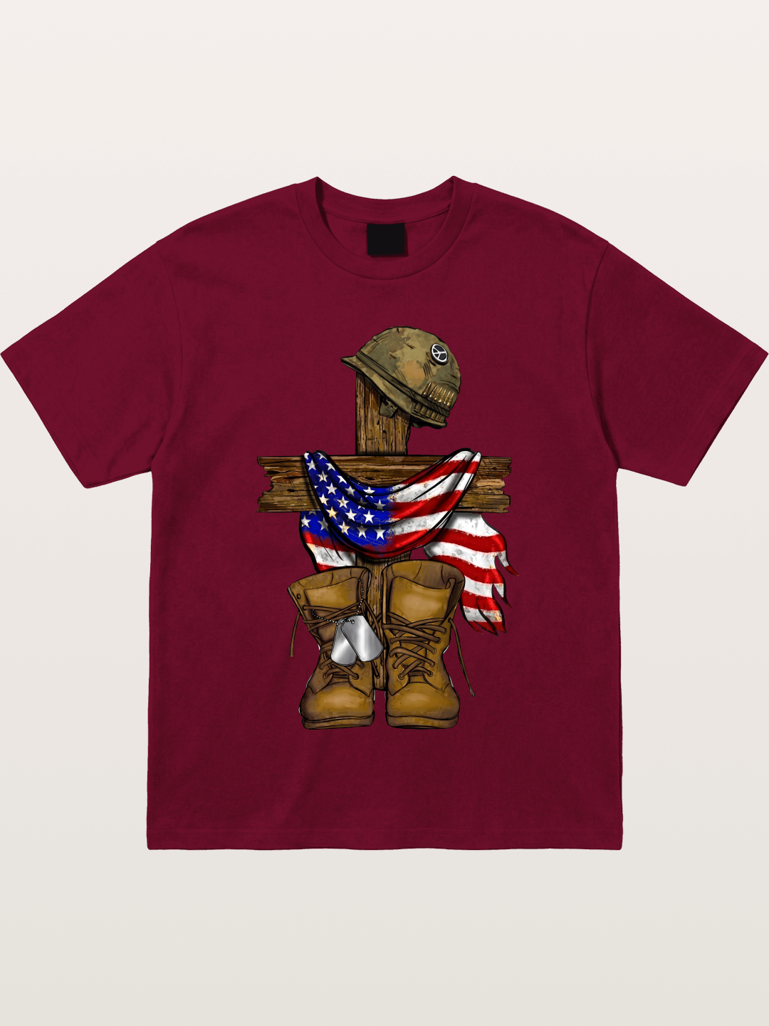 Military Cross Memorial Tribute Design Gildan T-shirt